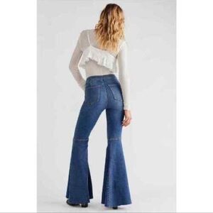 Free People Blue Flare & Wide Leg Jeans